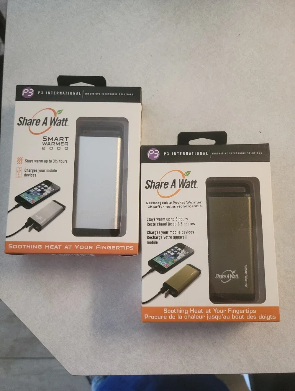 Rechargeable Pocket Warmer/ Phone Charger- Bundle Of 2